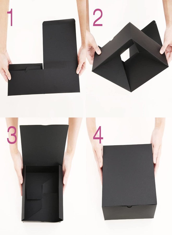 JINMING 30 Gift Boxes 8x8x4 Inches, Matte Black Gift Boxes Bulks for Mother's Day, Father's Day, Party, Birthday, Groomsman Proposal Boxes for Light Gifts - Image 5